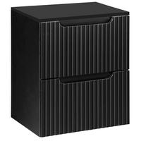 WASCHBECKENSCHRANK Newport-56 - Schwarz, Holzwerkstoff (50/60/40cm) - Lomado