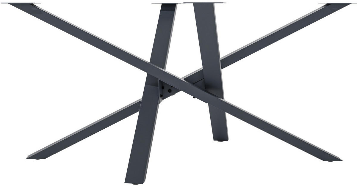 TISCHBEIN eckig 160/80/72 cm Metall grau - Grau, Metall (160/72/80cm) - CLP