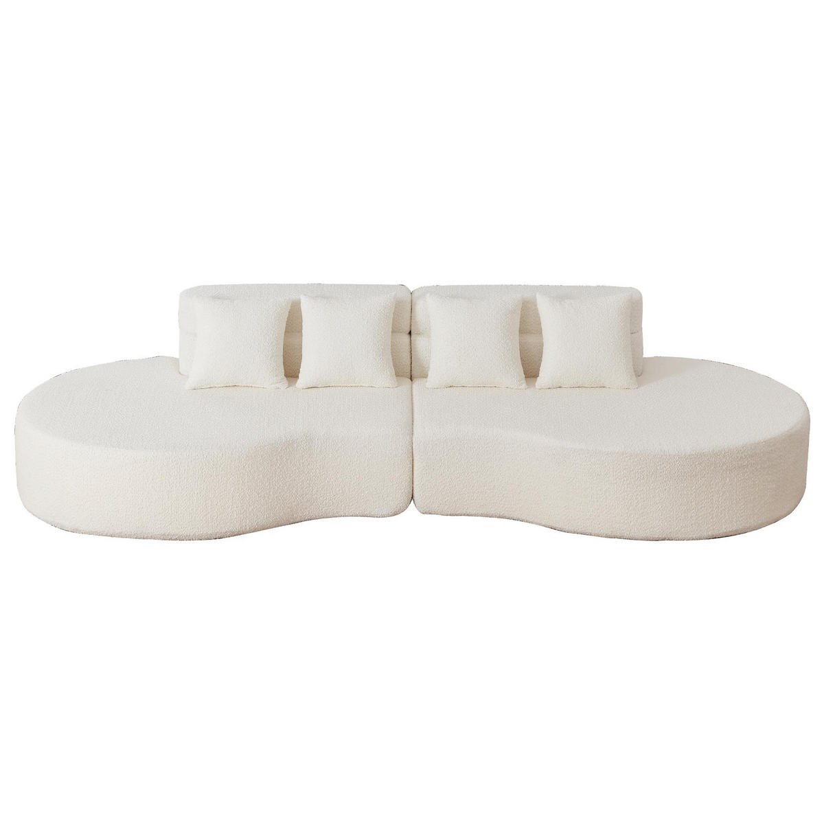4-SITZER-SOFA DE-34556 Modularer Memory-Schaum Beige - Beige, Textil (110/65/310cm) - ComfortXL