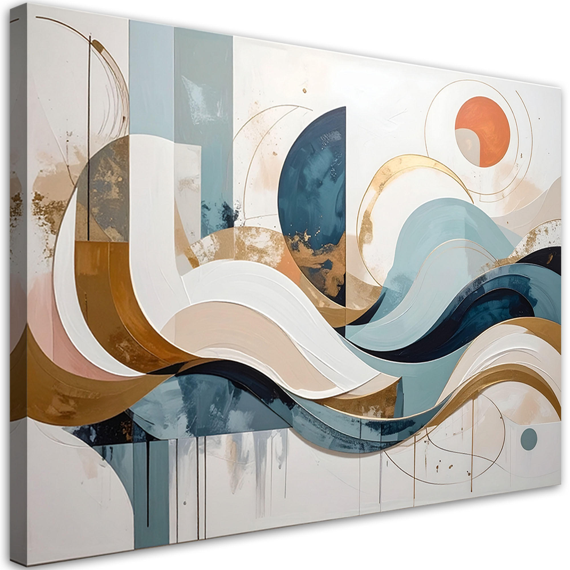 LEINWANDBILD Abstraktion 60x40cm - Beige, Textil (60/40cm) - Feeby