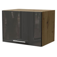 KLAPPHÄNGESCHRANK Essen W4B/50 Graphit Hochglanz / Eiche Artisan Matt 50 / 32,5 / 36cm - Graphitfarben/Eiche Artisan, Holz/Holzwerkstoff (50/36/32.5cm) - Feldmann-Wohnen