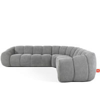 ECKSOFA RECHTS FLAVA, hell Aschgrau - Hellgrau, Holz/Holzwerkstoff (310/270cm) - KONSIMO®