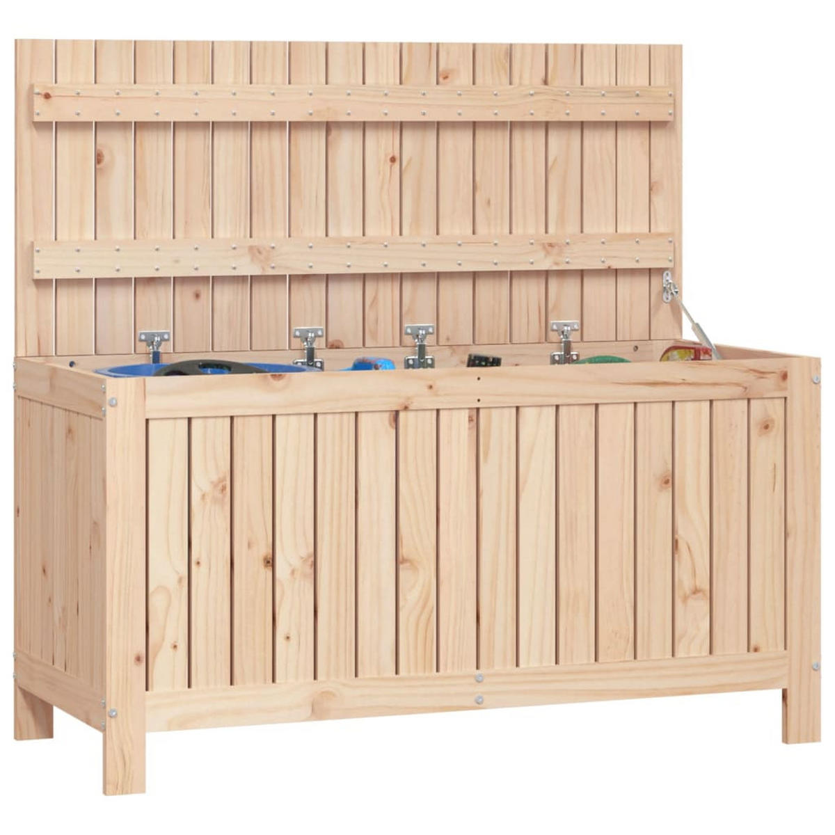 GARTENTRUHE 115x49x60 cm Massivholz Kiefer - Kieferfarben, Holz (115/60/49cm) - furnicato