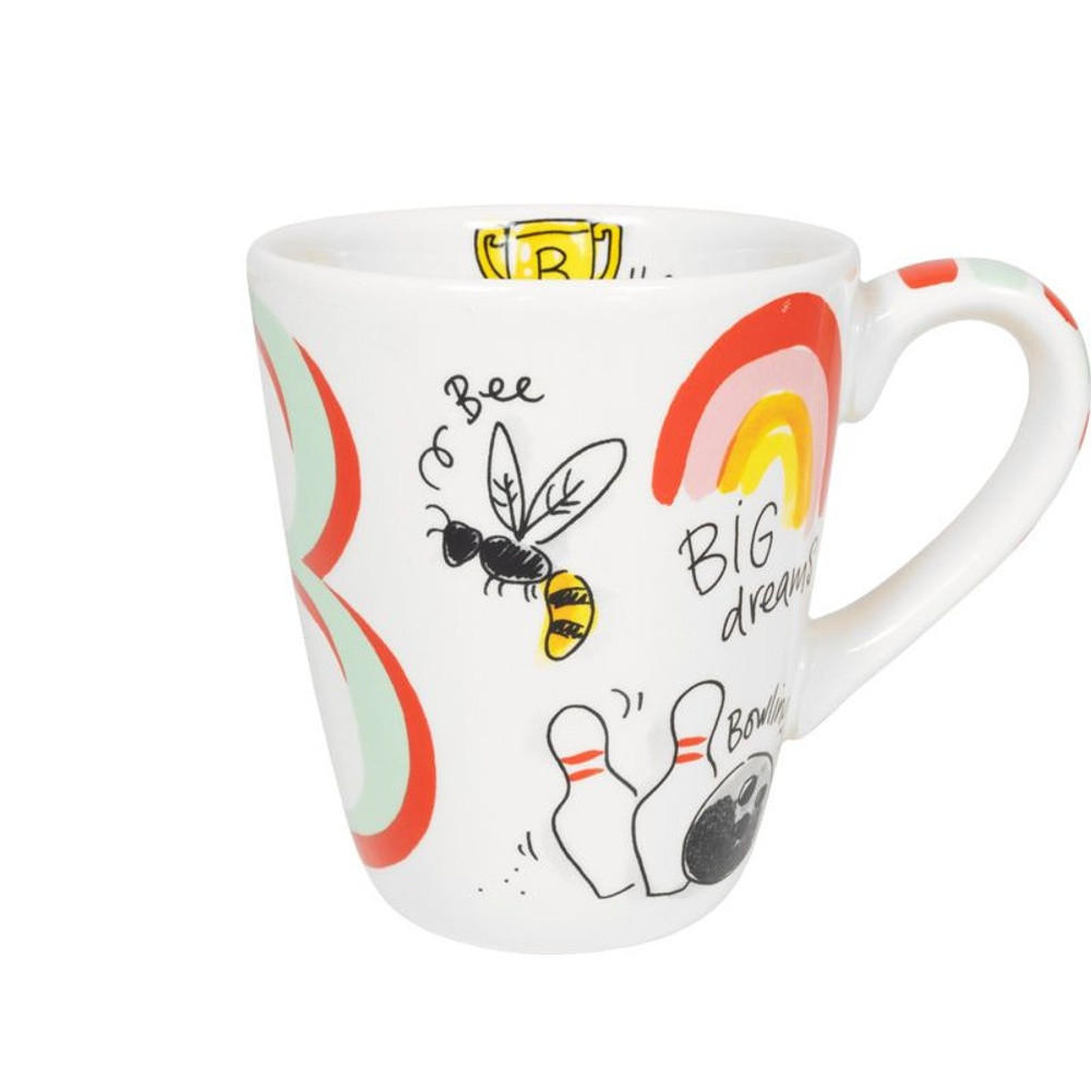 BECHER Love Letter B in Bunt - 350 ml - Multicolor, Keramik (0.35L) - Blond Amsterdam