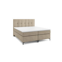 BOXBETT Denver 140x200 Beige - Beige, Textil/Metall (140/200cm) - VLR BEDS
