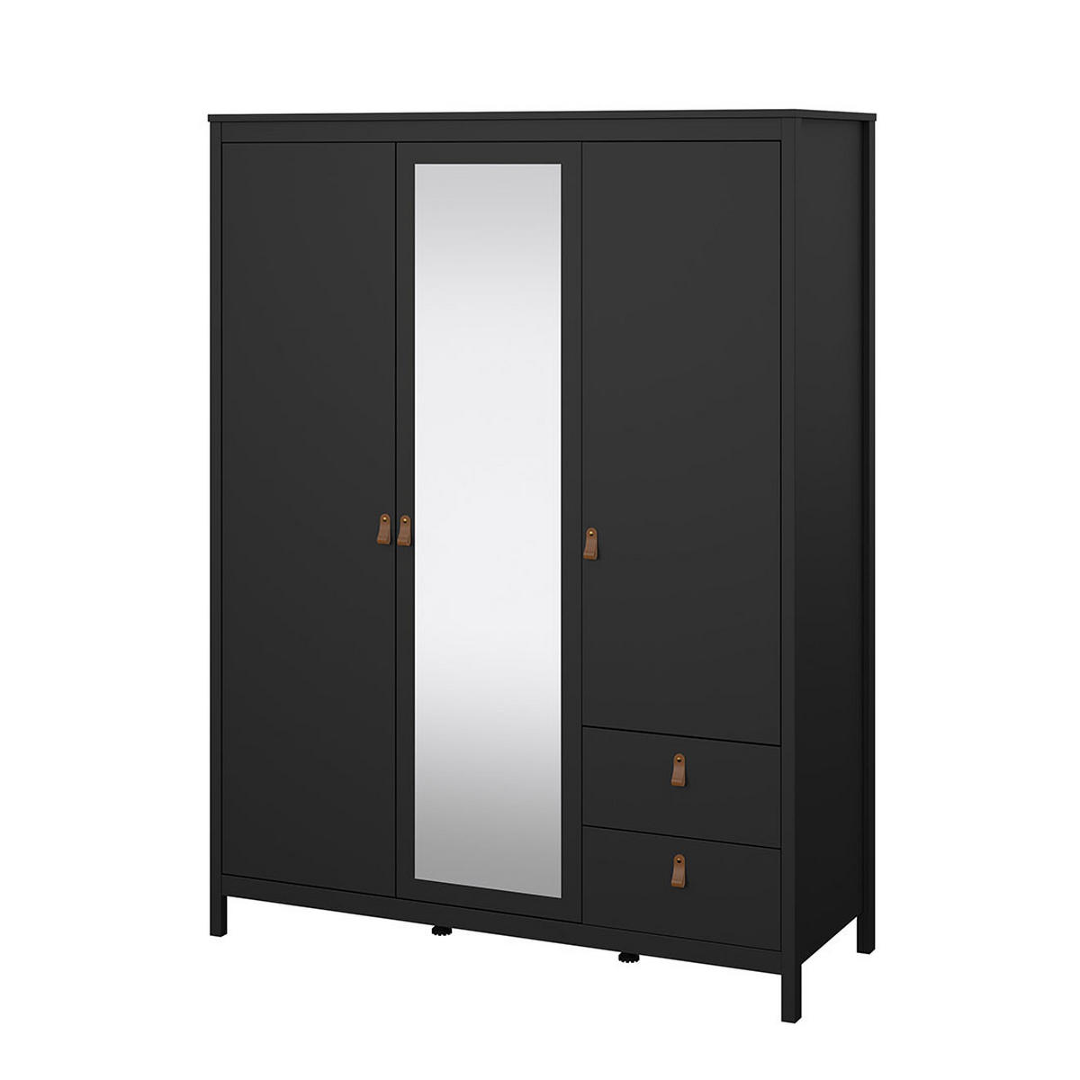 KLEIDERSCHRANK, Madrid, Schwarz, Holzwerkstoff, 150 x 59 x 199 cm - Schwarz, Holzwerkstoff (150/199/59cm) - ebuy24