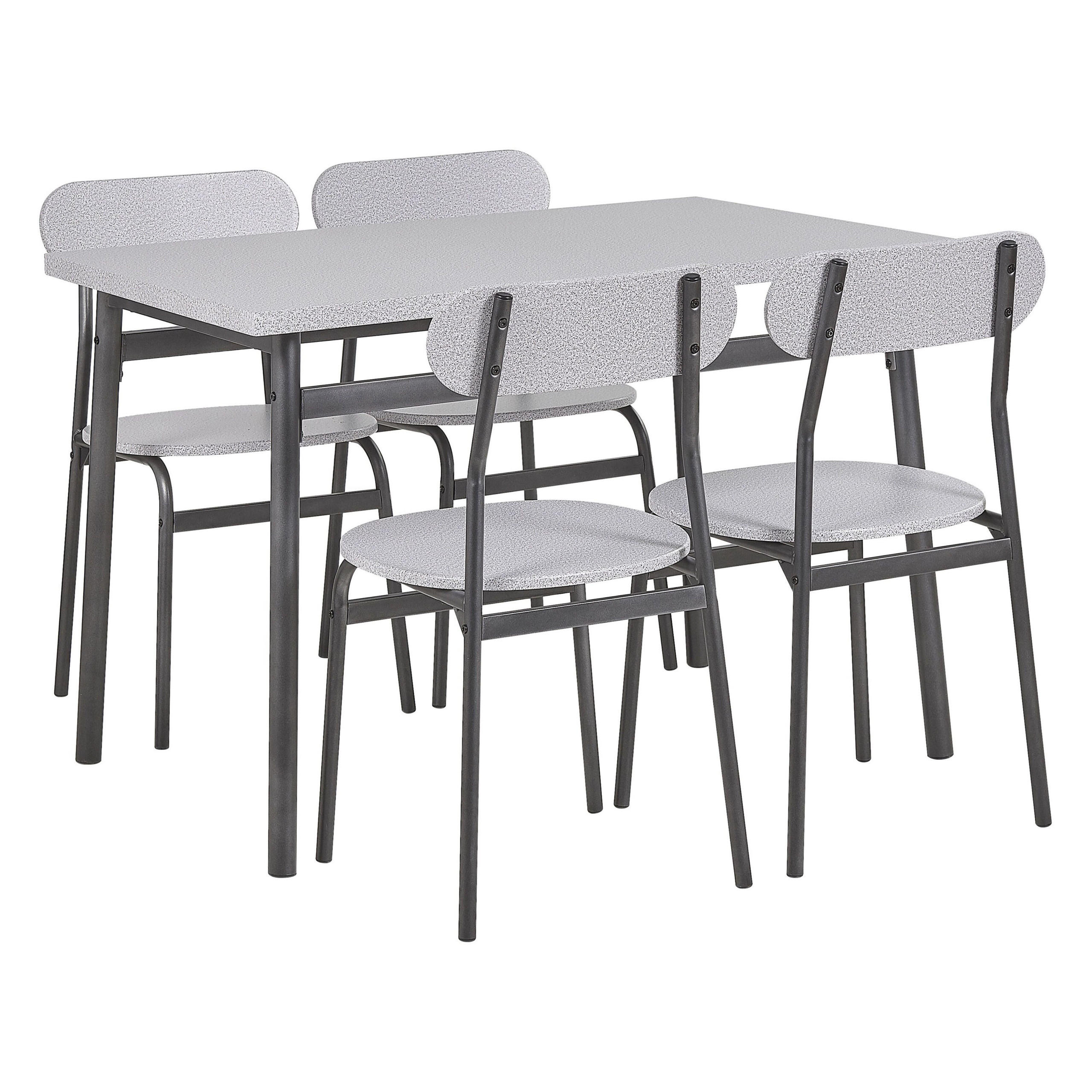 Beliani ESSGRUPPE Grau