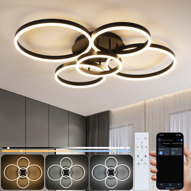 LED-DECKENLEUCHTE Lenci 75/94/15.5cm - Goldfarben, Metall (94/75/15.5cm) - Nettlife