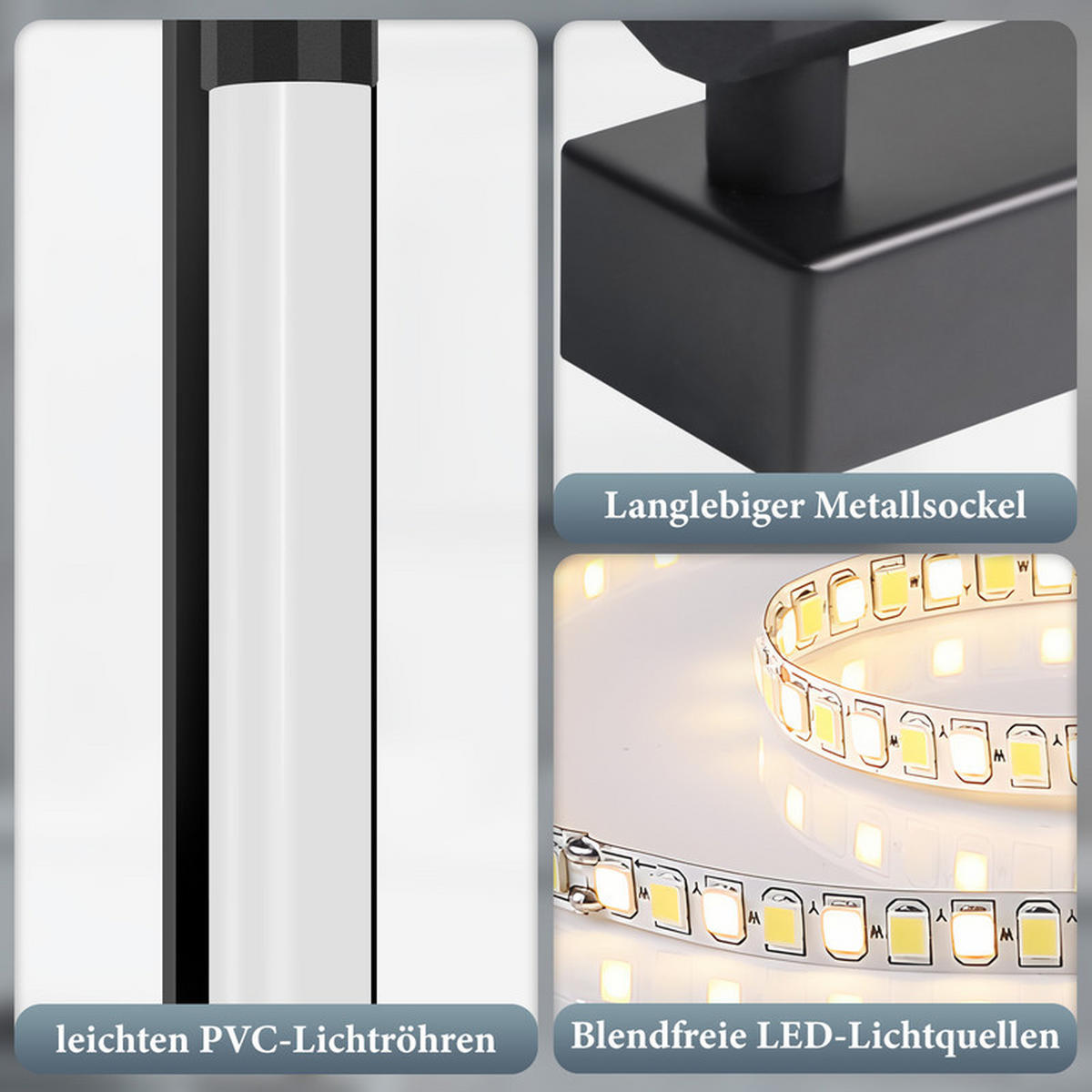 SPIEGELLEUCHTE BRUNO Ⅲ 50/4/8 CM - Schwarz, Glas (50/4/8cm) - Nettlife