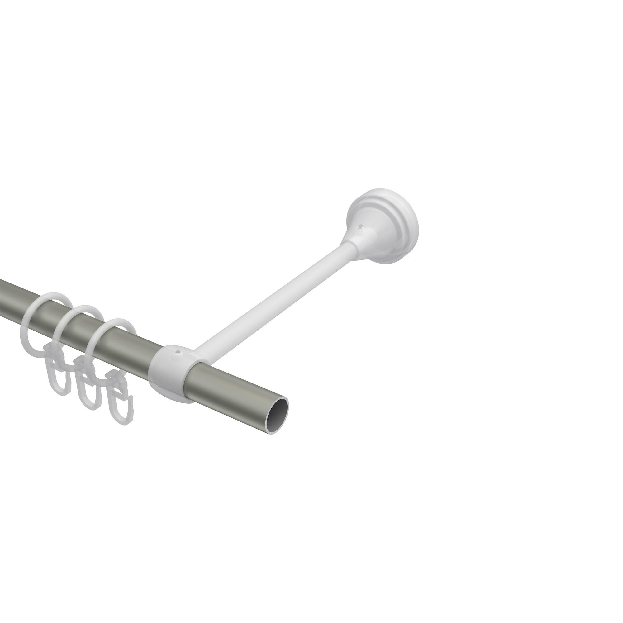 Thumbnail - Interdeco Gardinenstange, Nickel, Chrom, Metall, 240 cm, Wohntextilien, Gardinen & Vorhänge, Gardinen-Stangen