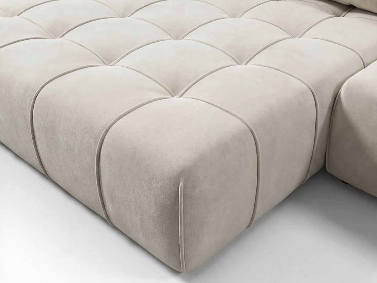 ECKSOFA Tulio Beige Links - Beige, Holz/Textil (270/165cm) - Graingold