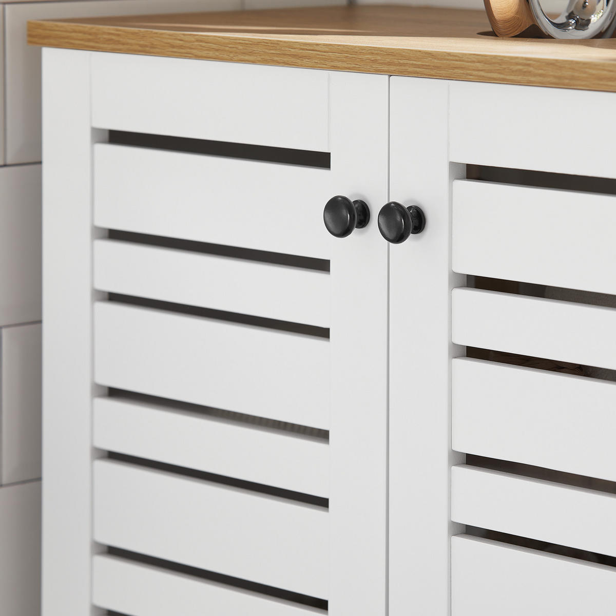 WASCHBECKENUNTERSCHRANK Weiß - Weiß, Holzwerkstoff (60/59/30cm) - SoBuy