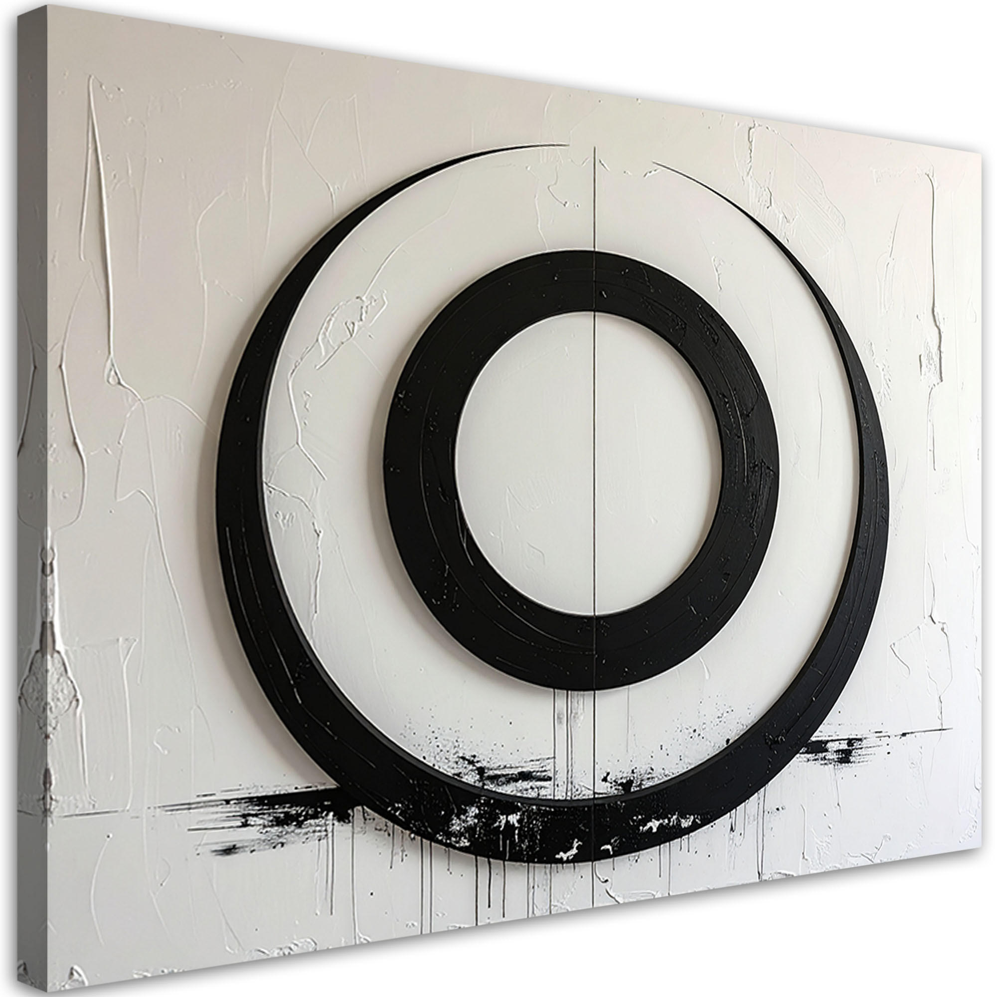 LEINWANDBILD Abstraktion 60x40cm - Schwarz, Textil (60/40cm) - Feeby