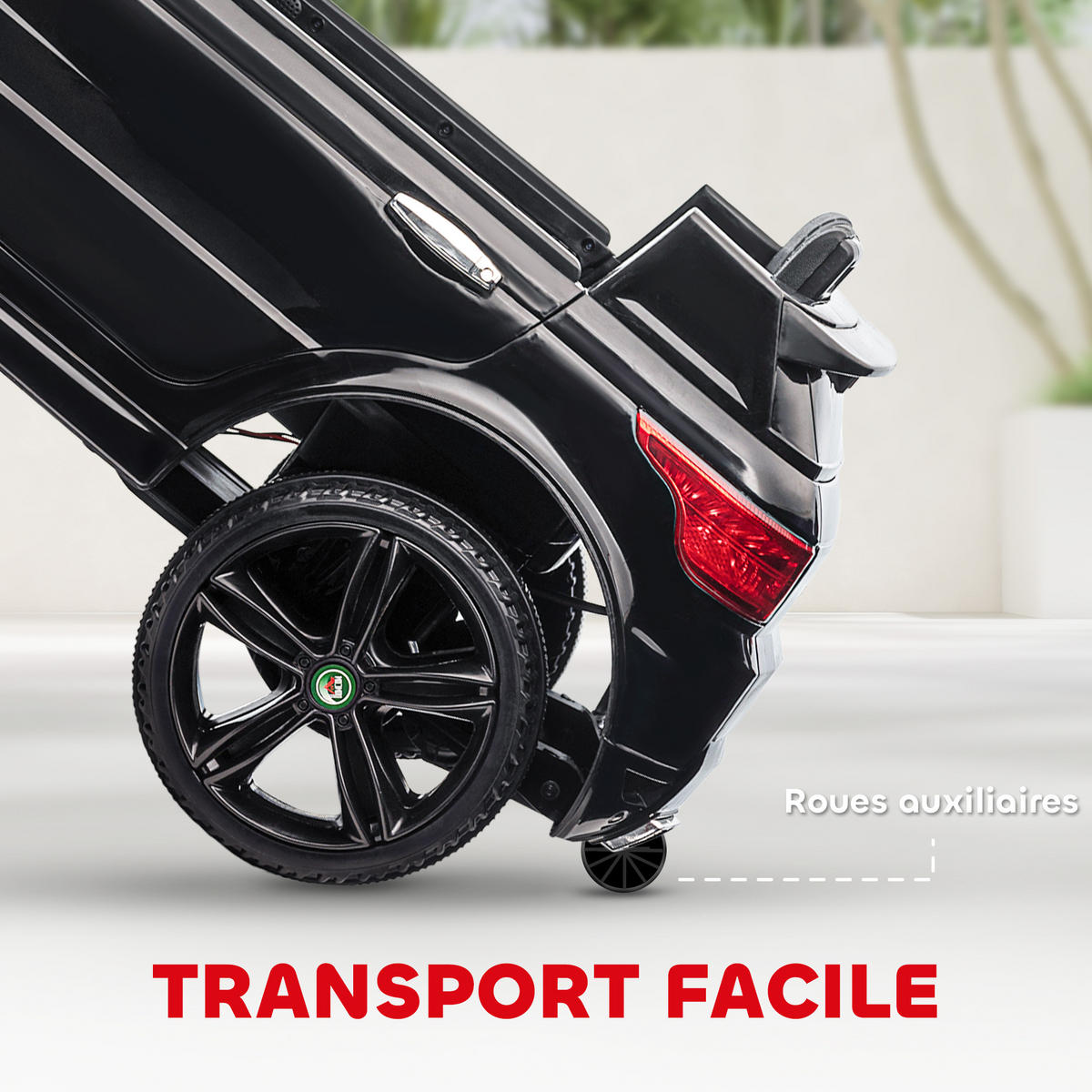 ELEKTRO-KINDERAUTO DE-13049 2 Motoren Schwarz - Schwarz, Kunststoff (110/68/52cm) - ComfortXL