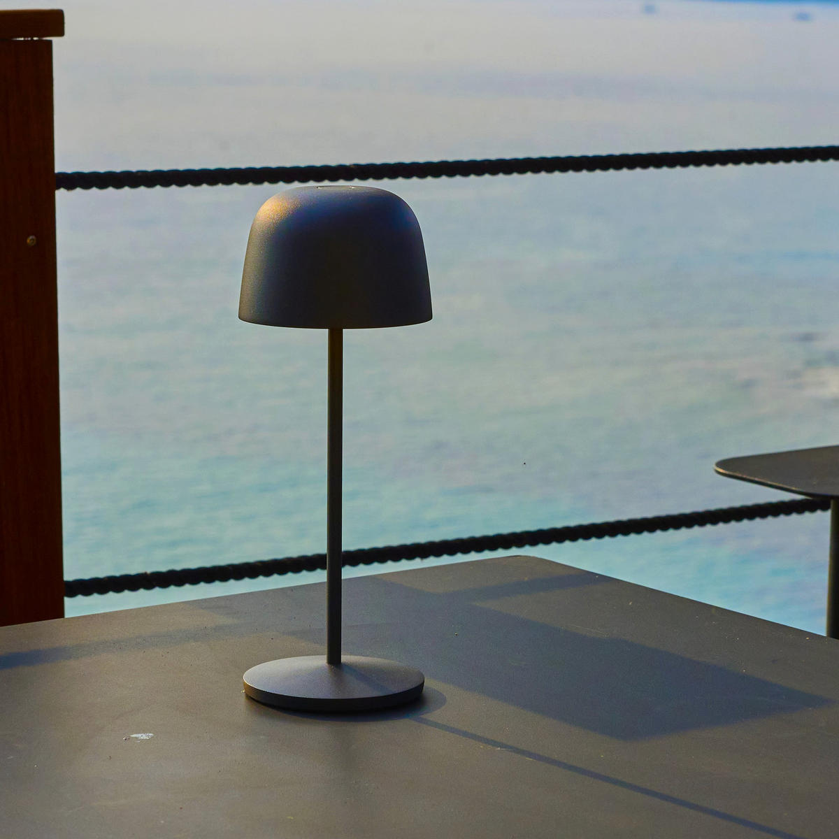 KABELLOSE SOPHIA dunkelgrau - Dunkelgrau, Metall (10.55/10.55/28cm) - Lumisky