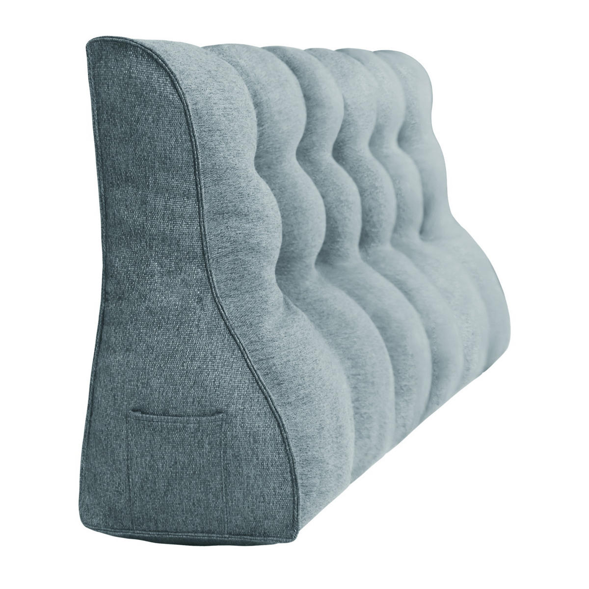 RÜCKENKISSEN Körperkontur Leinenlook Grau 160 cm - Grau, Textil (55/160cm) - Vercart