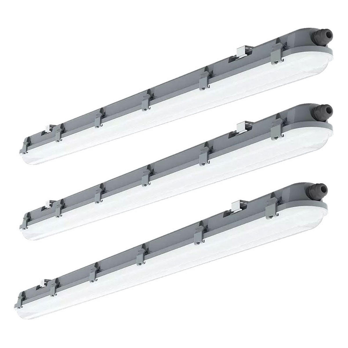 LED DECKENLEUCHTE Grau Metall 3er Set - Grau, Kunststoff (120/7.2/7.8cm)
