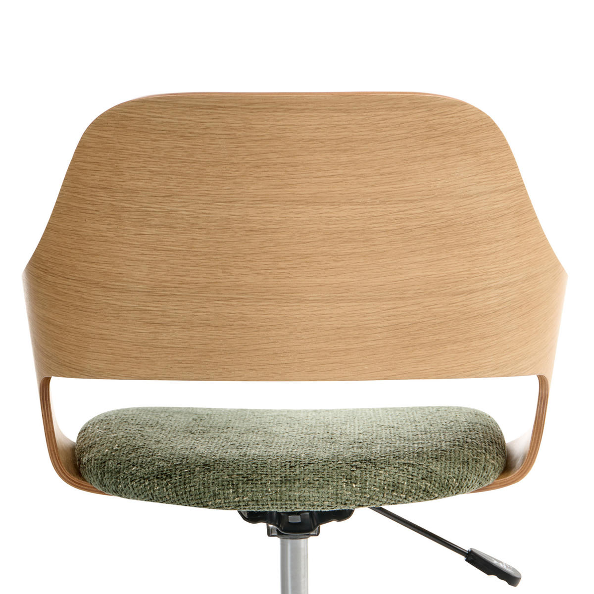 SCHREIBTISCHSTUHL Kunstleinen Grün Novato - Braun, Textil (45/76/45cm) - Beliani