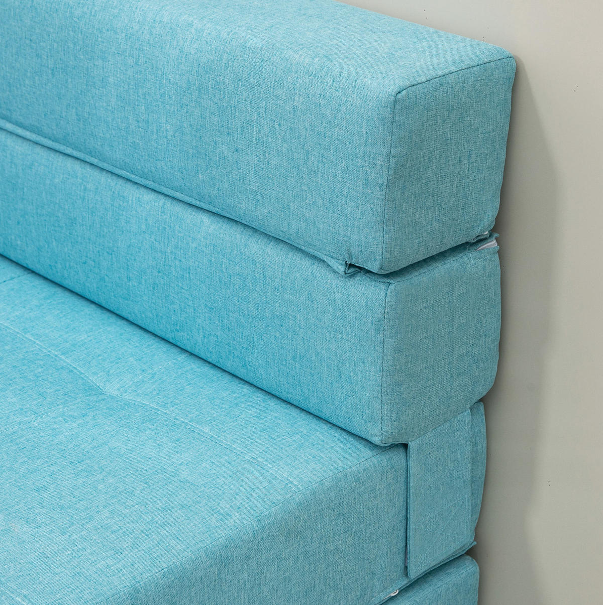 SCHLAFSESSEL 70/70/61 cm mit Liegefläche 70/174 cm – klappbar & platzsparend - Blau, Textil (70/61/70cm) - BEAOK