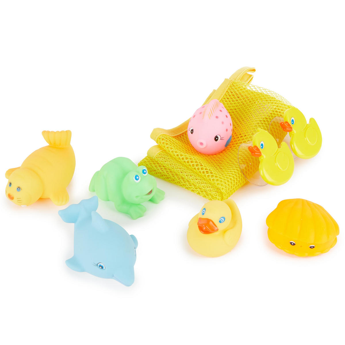 BADESPIELZEUG 7er Set - ab 6 Monate - Multicolor, Kunststoff (30.5/43cm) - Bieco Spielwaren