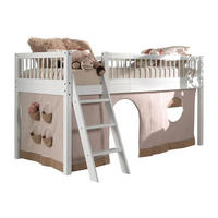 KINDERBETT 90x200 Keeley Buche Weiß Holz Vorhang Komfort Stabil - Weiß, Holz (90/200cm) - 58aufmkessel