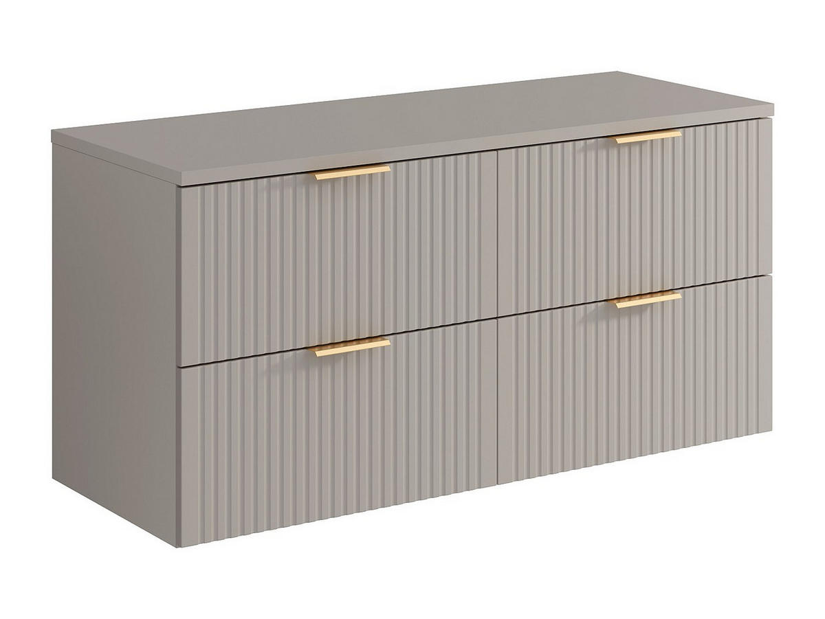 WASCHBECKENUNTERSCHRANK - 120cm x 46cm - MDF - beige - ZEVARA - Beige, Holz (120/57/46cm) - Vente-Unique