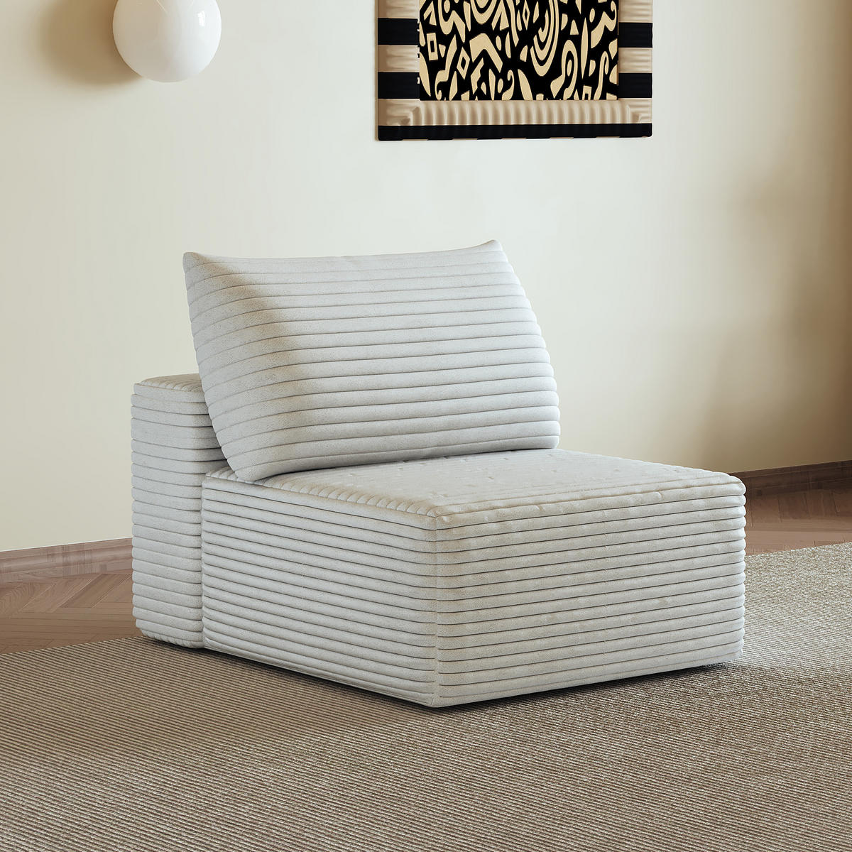 SOFAELEMENT DE-34752 1‑Sitzer‑Modul Weiß - Weiß, Textil (95/83/70cm) - ComfortXL