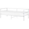 BETT mit Lattenrost 90x200 cm Weiß Battut - Weiß, Metall (90/200cm) - Beliani