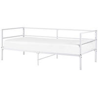 BETT mit Lattenrost 90x200 cm Weiß Battut - Weiß, Metall (90/200cm) - Beliani