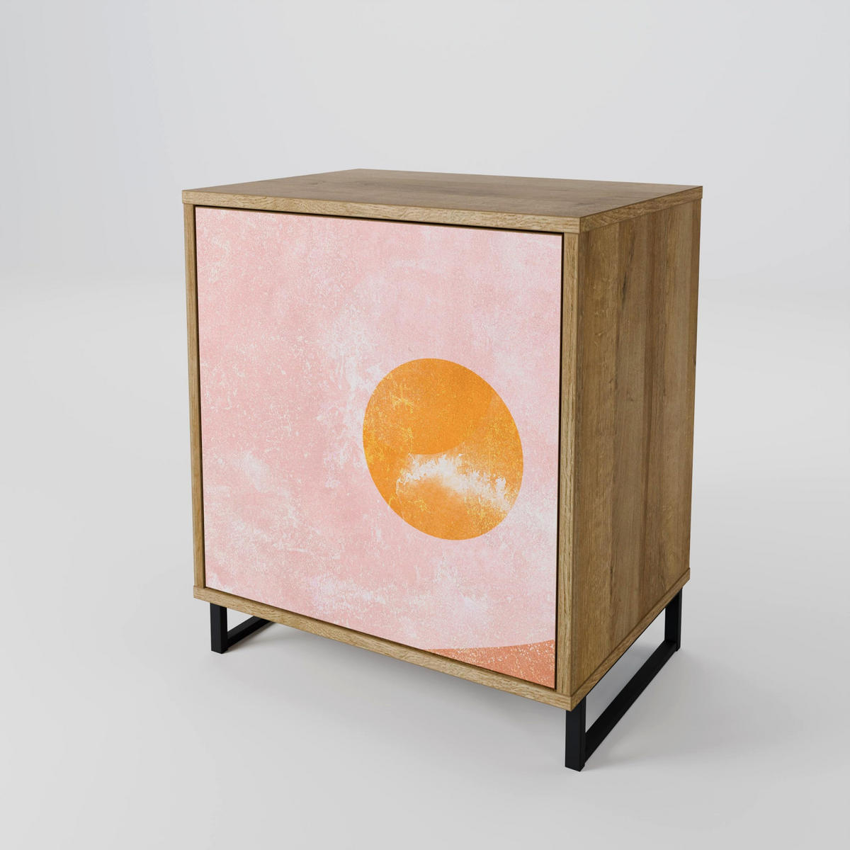 SIDEBOARD LUMINOUS SUNLIGHT, Eichefarben, 57,5x42x57,5 cm, Ohne Füße - Eichefarben/Multicolor, Holzwerkstoff (57.5/57.5/42cm) - SpaceRebels