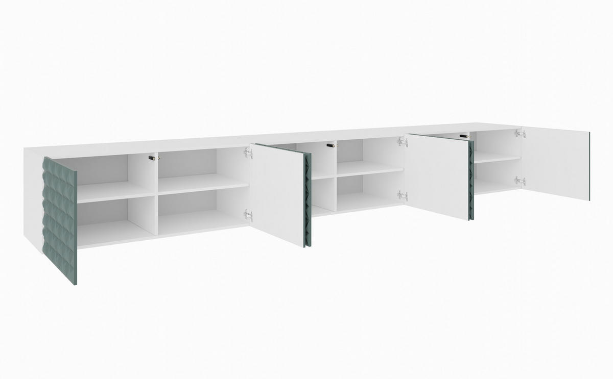 TV-SCHRANK CALI - Weiß/Grün, Holzwerkstoff (300/41/40cm) - Meblini
