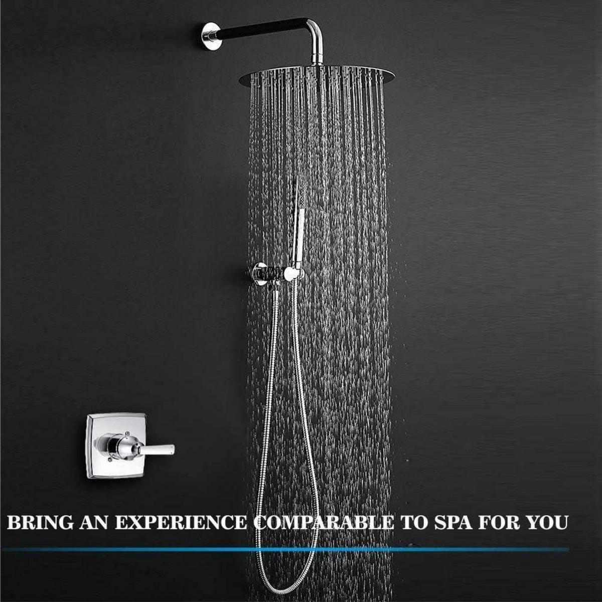 REGENBRAUSE 25 cm Rund Chrom - Silberfarben, Metall (25/12.7/25cm)