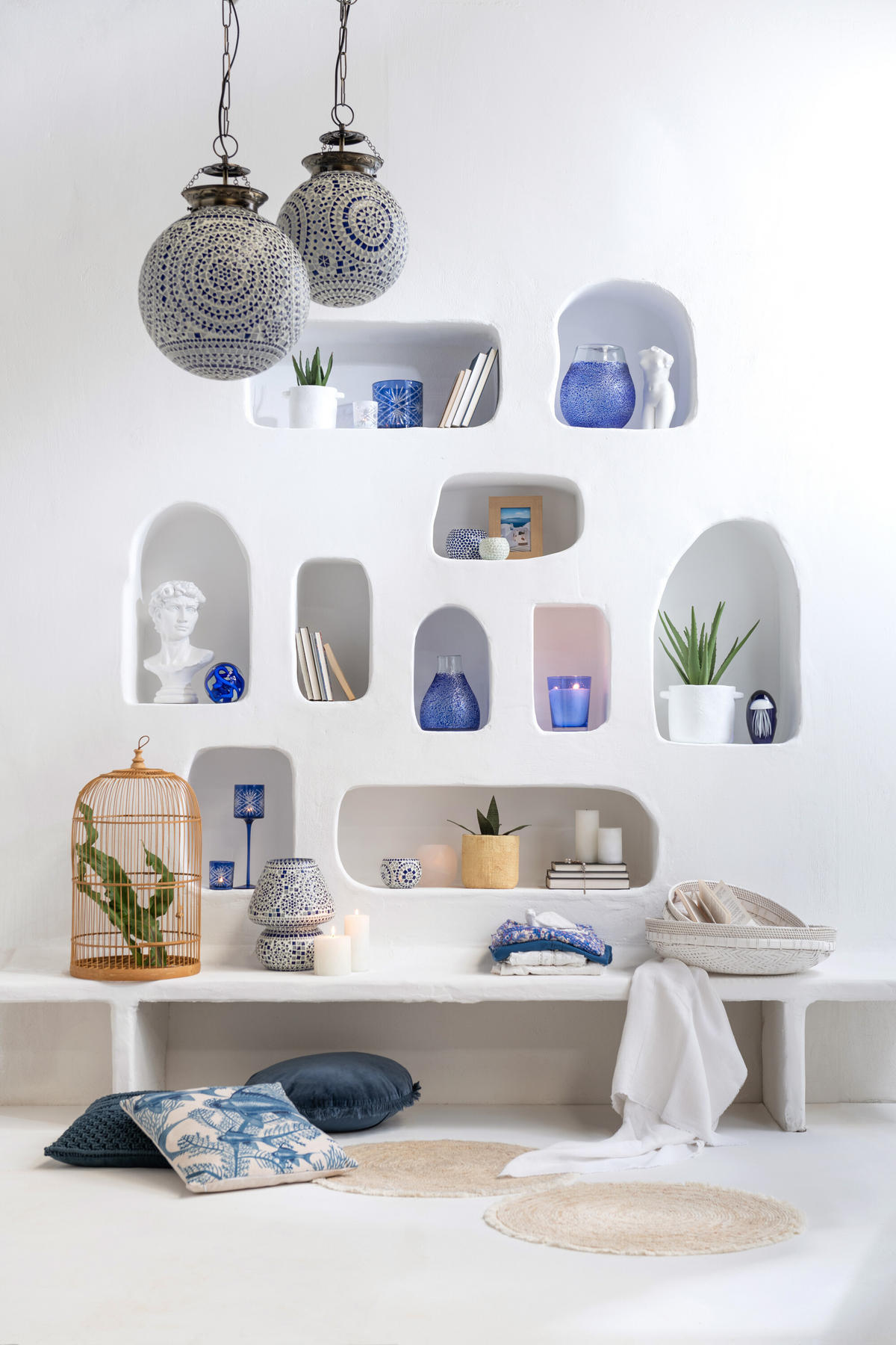 BLUMENTOPF GUSTAVE - Töpferei - Weiß - S - 2er set - Ø 14 cm - Weiß, Keramik (14/12cm) - J-Line