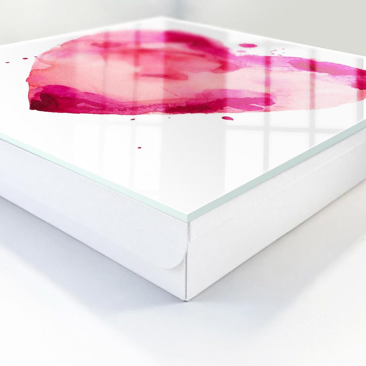 SCHLÜSSELBOX Weiß 30x30 cm – Türöffnung nach rechts - Herz der Liebe - Pink, Metall (30/30/5cm) - TULUP
