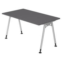 SCHREIBTISCH Serie-A 80/140/74 cm in Graphitfarben - Graphitfarben, Holzwerkstoff (80/140/74cm) - bümö