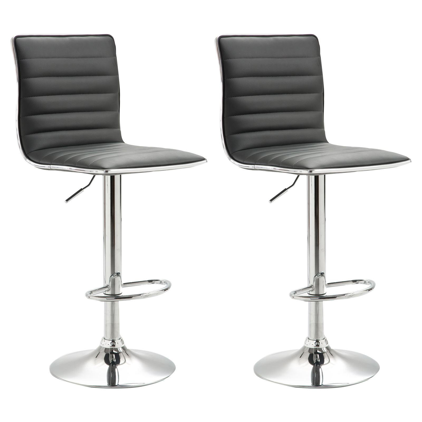 BARHOCKER ROCA 2ER-SET - Grau, Textil/Metall (40/114/47cm) - IDIMEX