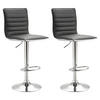 BARHOCKER ROCA 2ER-SET - Grau, Textil/Metall (40/114/47cm) - IDIMEX