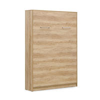 SCHRANKBETT Wandklappbett vertikal VB 140x200 - Eiche Sonoma - Eichefarben, Holzwerkstoff (140/200cm) - QMM TraumMöbel