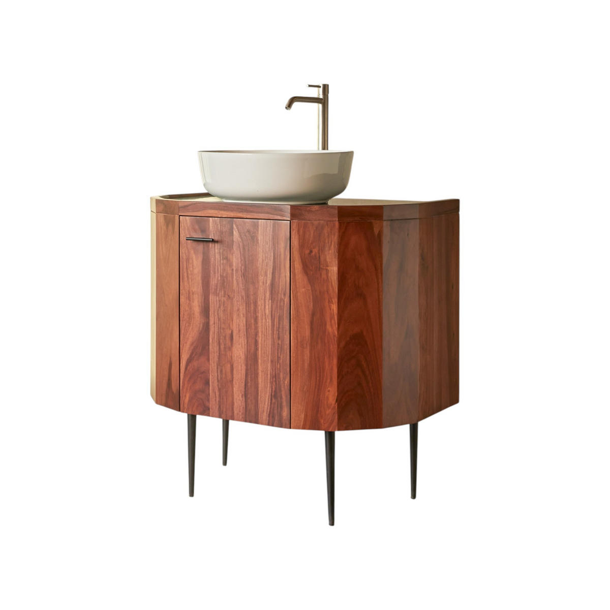 WASCHTISCHUNTERSCHRANK Jade Braun aus Palisander - Braun, Holz (80/80/53cm) - Tikamoon