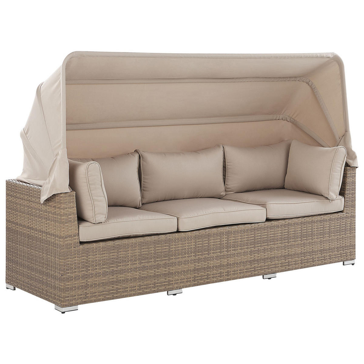 LOUNGE SET 5-Sitzer beige modular Coccolia - Beige, Kunststoff - Beliani