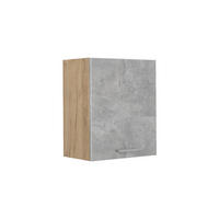 HÄNGESCHRANK R-Line, Beton/Goldkraft Eiche, 50 cm - Eichefarben/Grau, Holzwerkstoff (50/60/31cm) - Vicco
