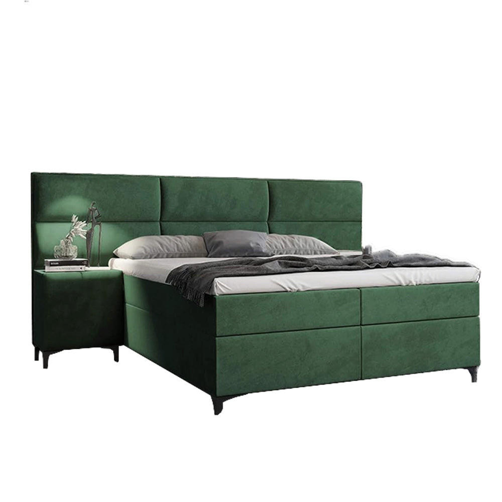 Best For Home Boxbett Dunkelgrün 160x200 cm