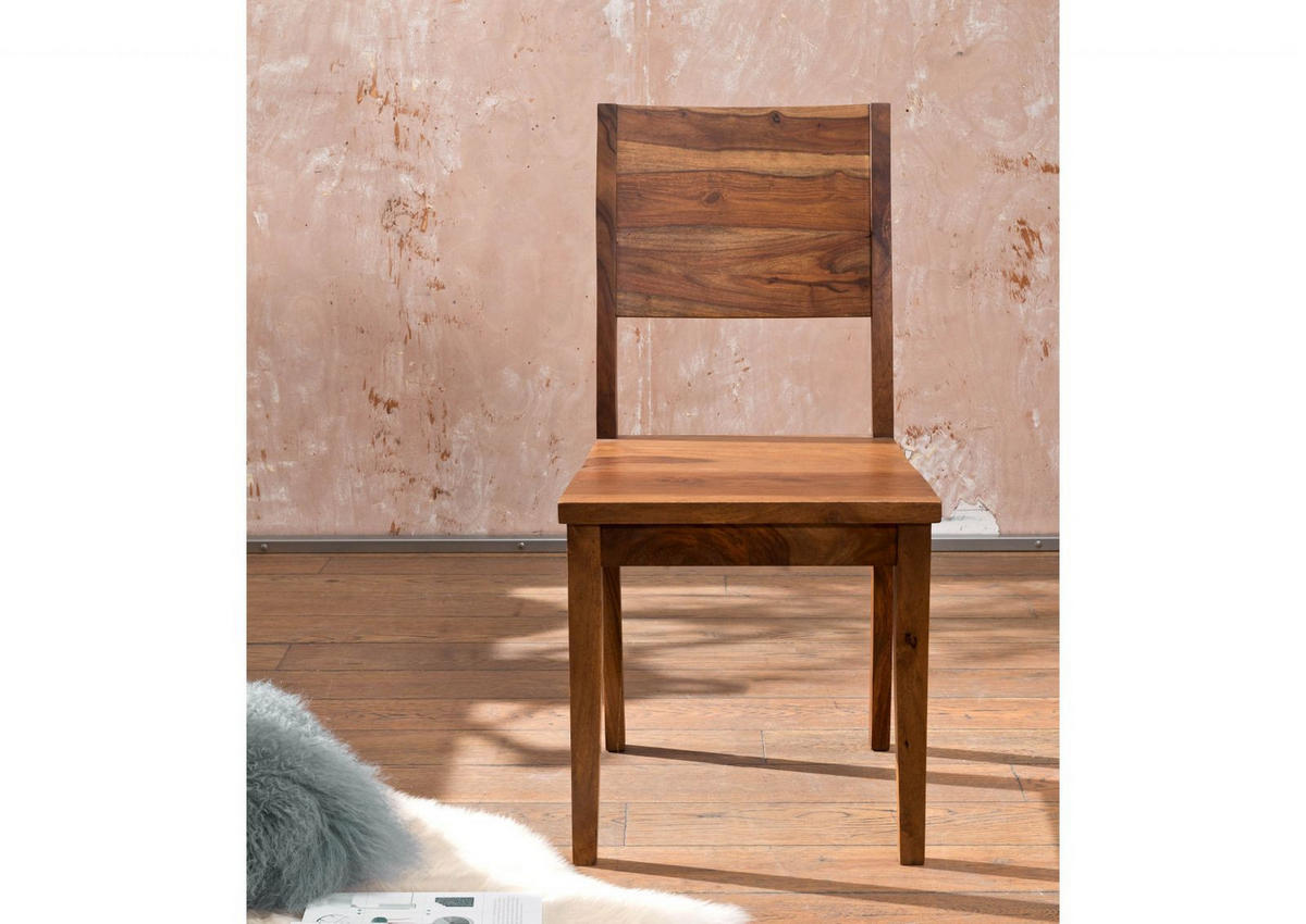 STUHL Massivholz 45 x 47 x 90 cm braun SYDNEY #133 - Braun, Holz (45/90/47cm) - Massivmoebel24