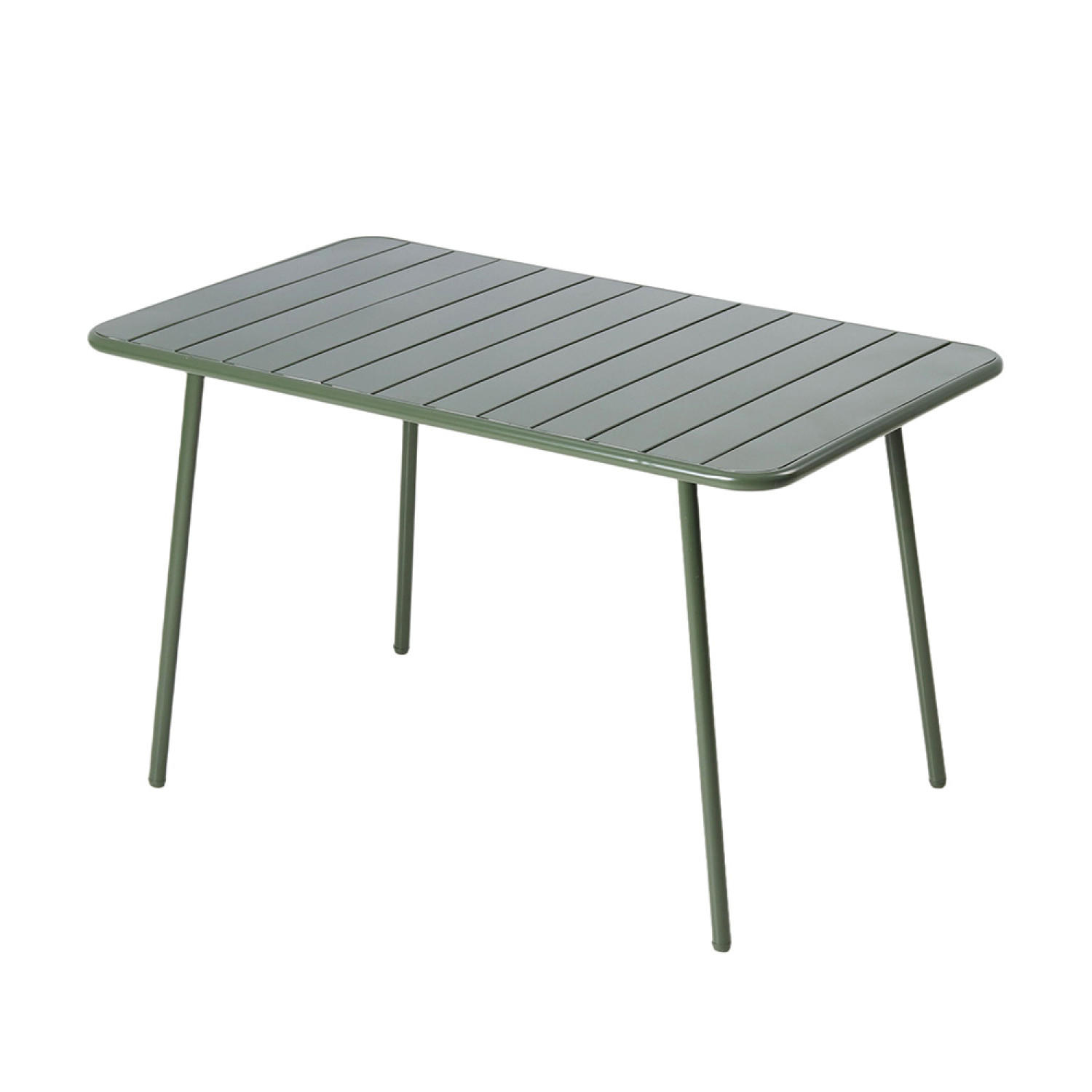 GARTENTISCH Bergame Grün für 6 Personen - Grün, Metall (120/70/72cm) - Concept Usine