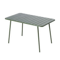 GARTENTISCH Bergame Grün für 6 Personen - Grün, Metall (120/70/72cm) - Concept Usine