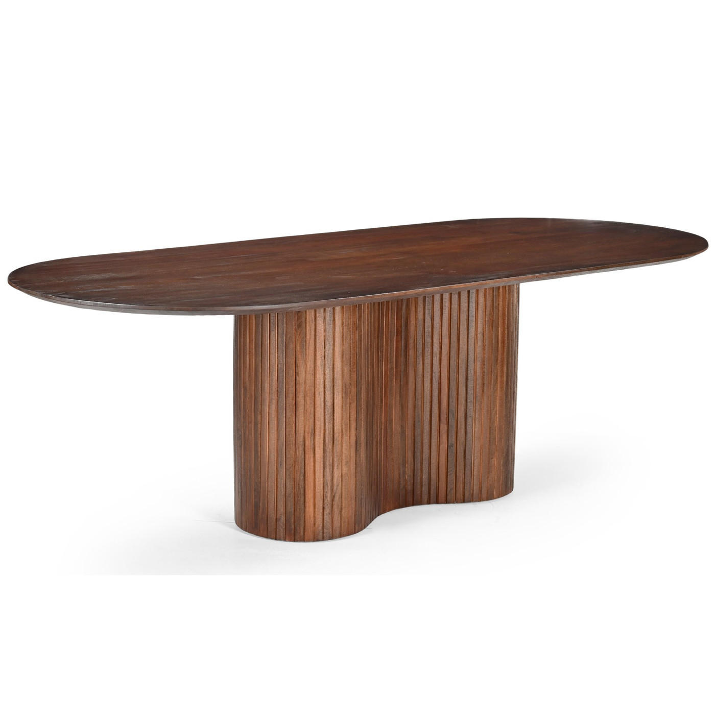 ESSTISCH oval aus Holz 240cm, dunkelbraun - Dunkelbraun, Holz (240/100/77cm) - Giga Meubel