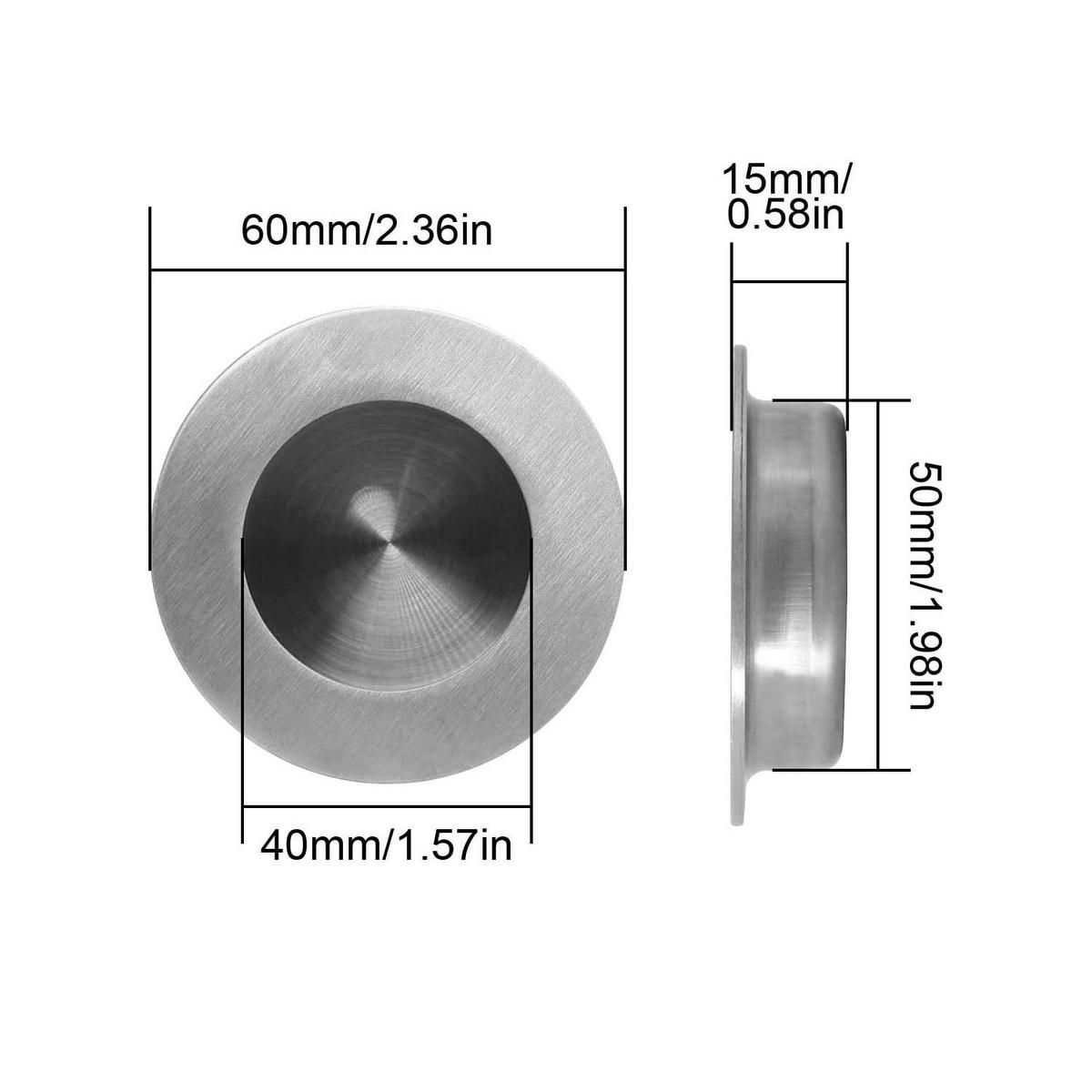 MÖBELGRIFF 4er-Set - Silberfarben, Metall (6/1.5/6cm)