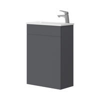 WASCHTISCHKOMBI Amadeo, Anthrazit/Weiß, 2 Teile, mit Waschbecken - Anthrazit, Holzwerkstoff (50/70/25cm) - Vicco