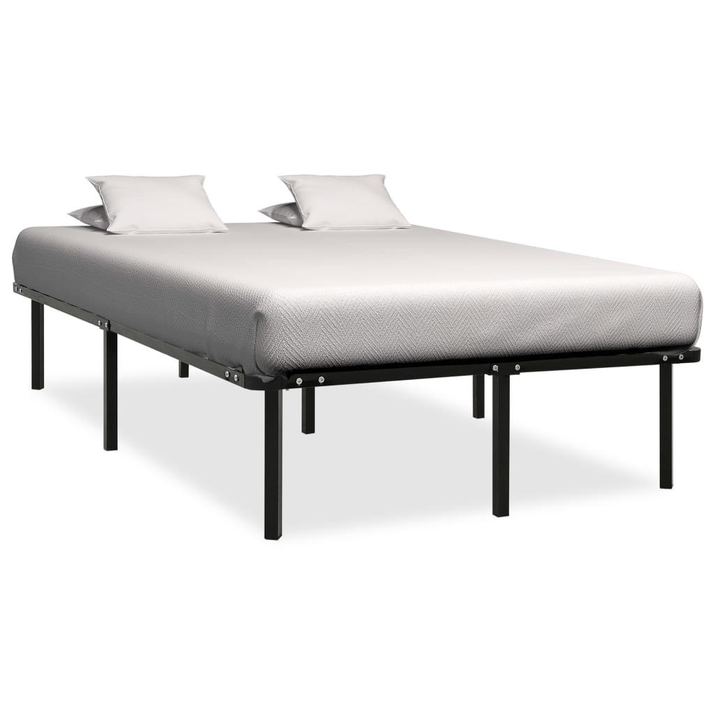 BETT SCHWARZ METALL 120X200 CM - Schwarz, Metall - vidaXL