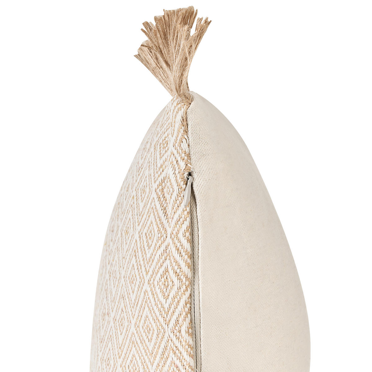OKRASNA BLAZINA komplet 2 peščeno bež 45/45 cm Lonar - bež, tekstil (45/45cm) - Beliani